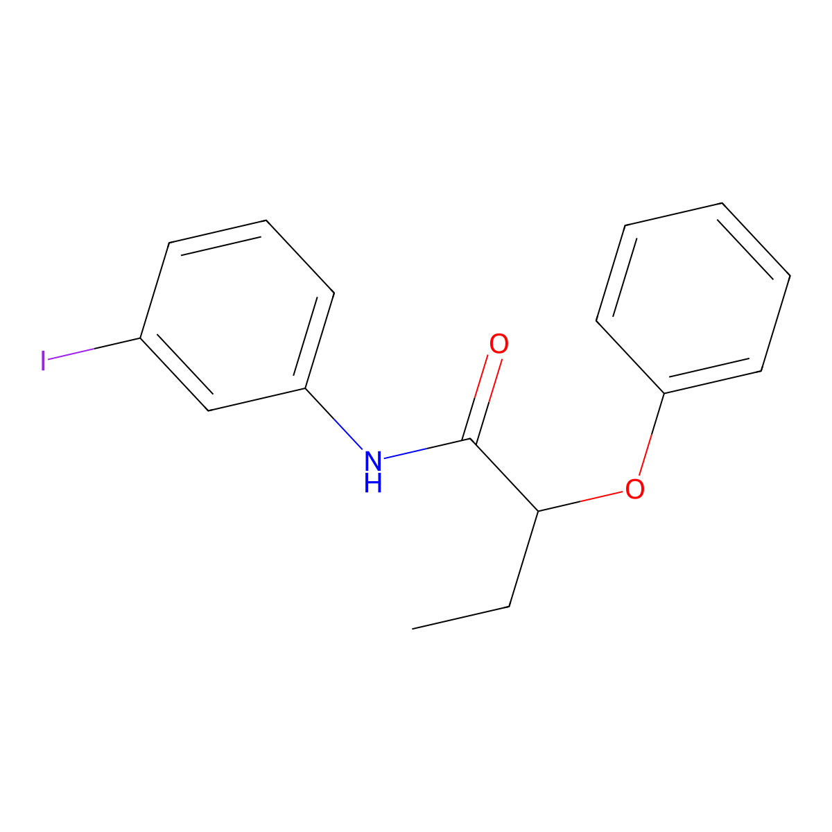 N-(3-iodophenyl)-2-phenoxybutanamide molecular structure, CAS 694444-37-6