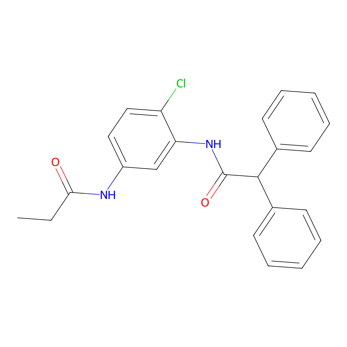 N-{4-chloro-3-[(diphenylacetyl)amino]phenyl}propanamide molecular structure, CAS 694444-59-2