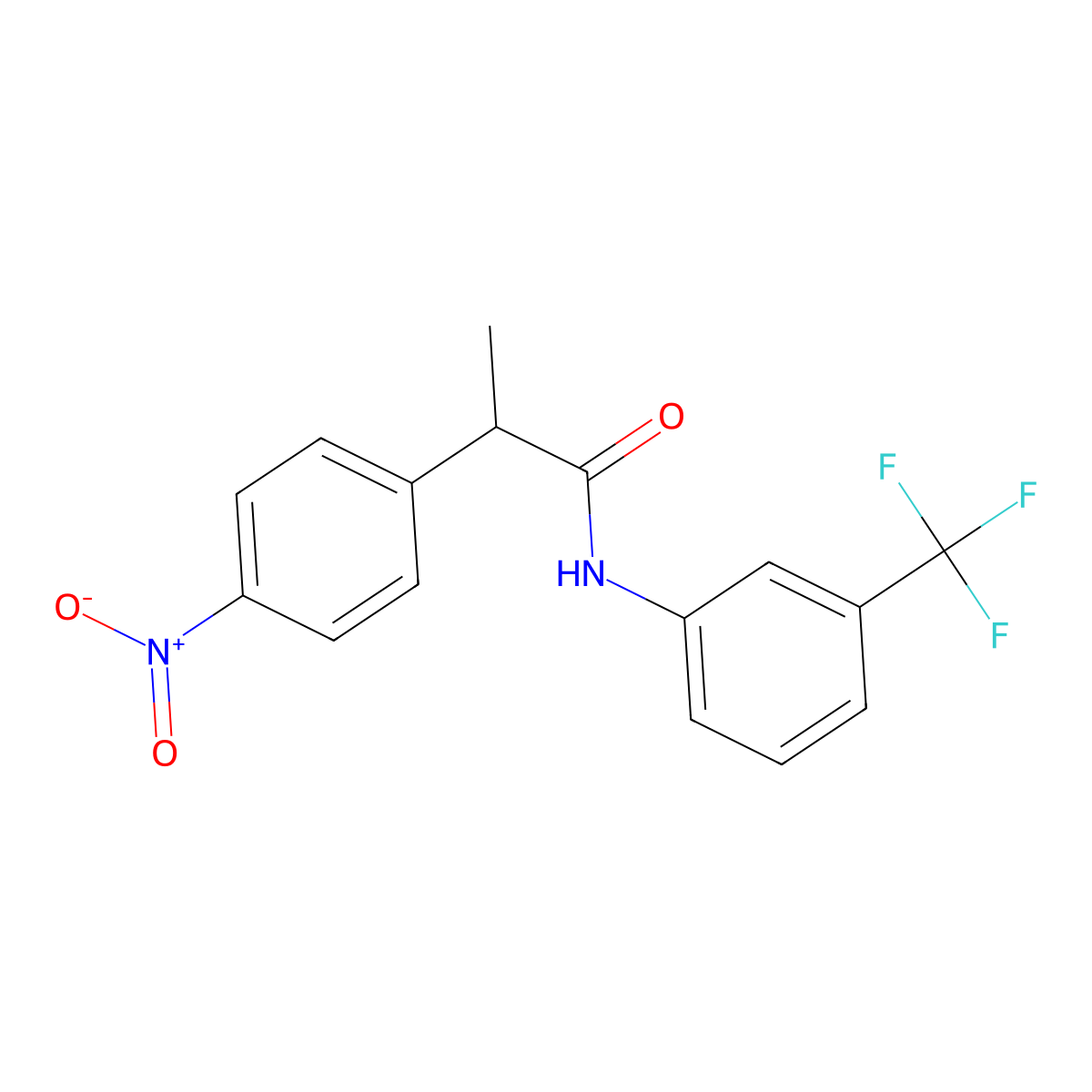 2-(4-nitrophenyl)-N-[3-(trifluoromethyl)phenyl]propanamide molecular structure, CAS 694444-81-0
