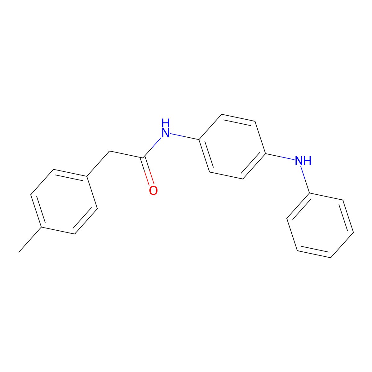 N-(4-anilinophenyl)-2-(4-methylphenyl)acetamide molecular structure, CAS 694444-95-6