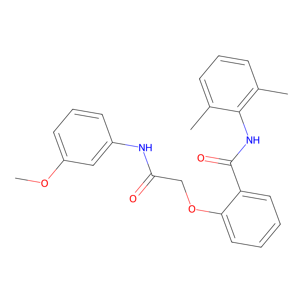 N-(2,6-dimethylphenyl)-2-[2-(3-methoxyanilino)-2-oxoethoxy]benzamide molecular structure, CAS 694445-31-3