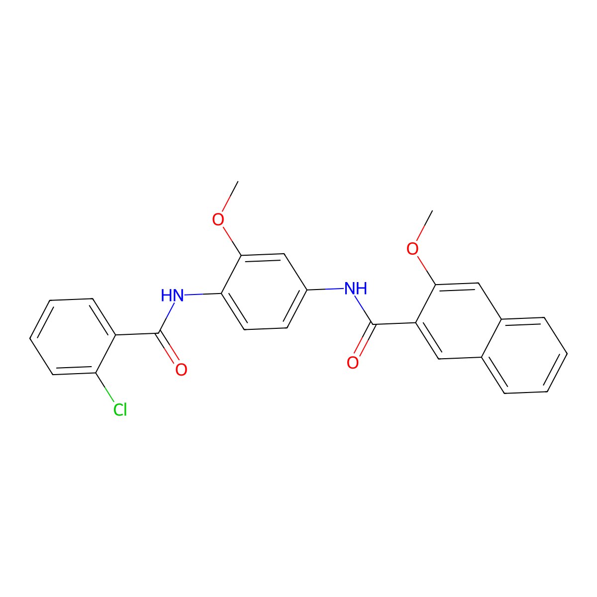 N-{4-[(2-chlorobenzoyl)amino]-3-methoxyphenyl}-3-methoxy-2-naphthamide molecular structure, CAS 694445-46-0