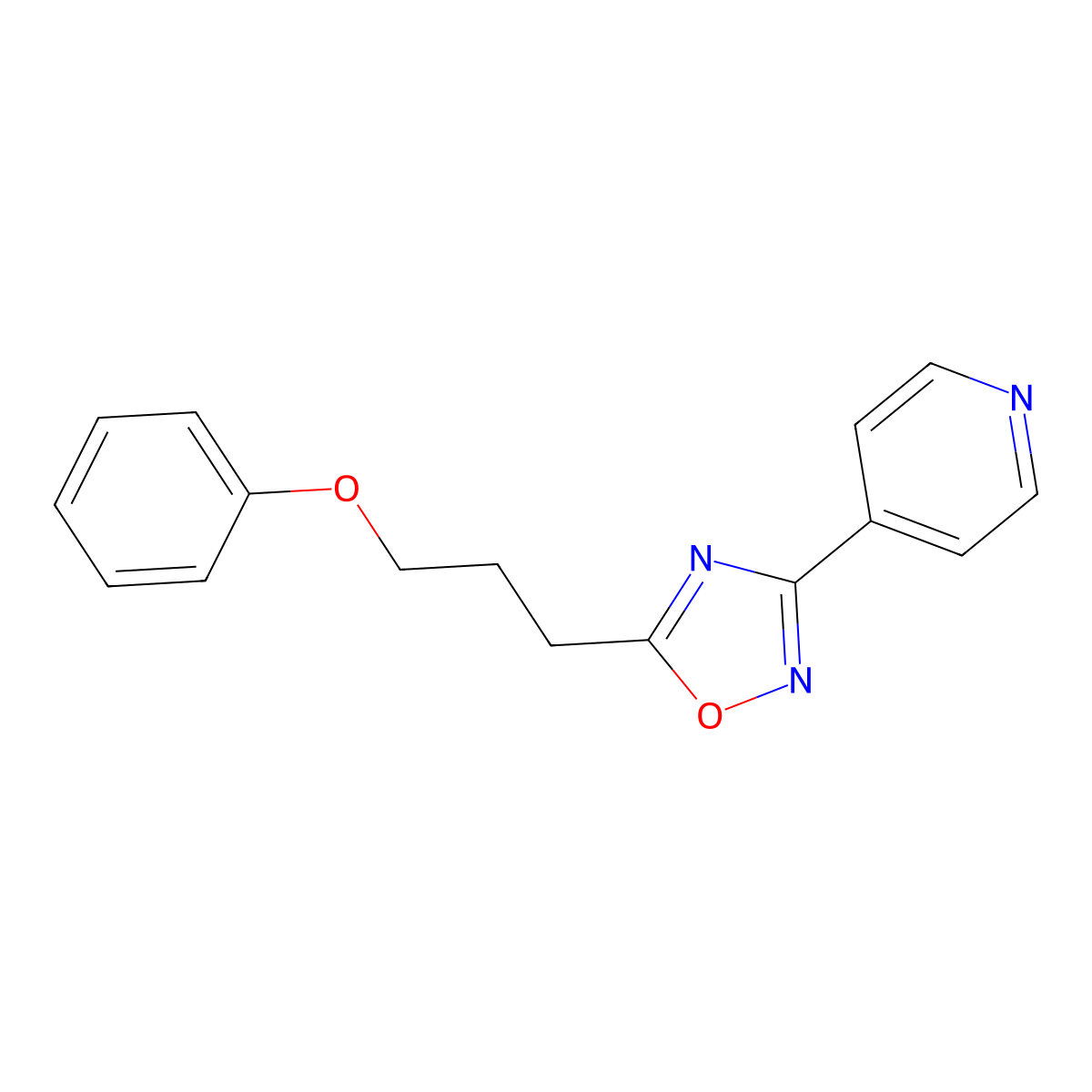 5-(3-Phenoxypropyl)-3-pyridin-4-yl-1,2,4-oxadiazole molecular structure, CAS 694445-62-0