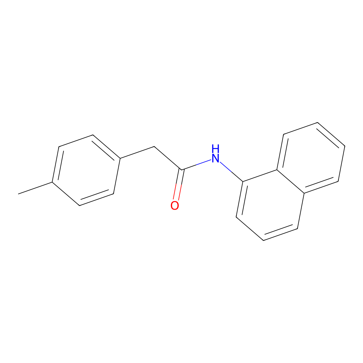 2-(4-methylphenyl)-N-naphthalen-1-ylacetamide molecular structure, CAS 694445-69-7