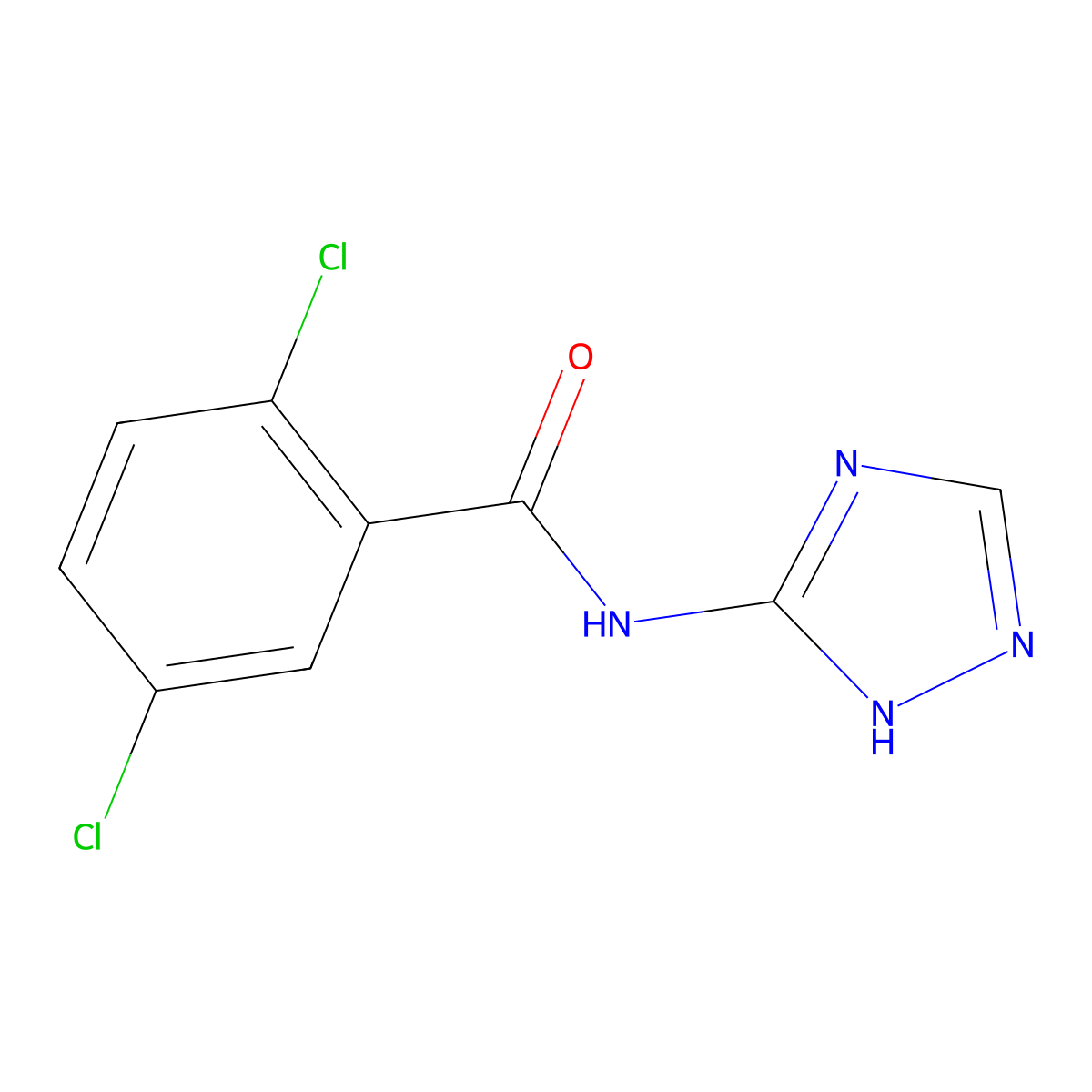 2,5-dichloro-N-(1H-1,2,4-triazol-5-yl)benzamide molecular structure, CAS 694445-96-0