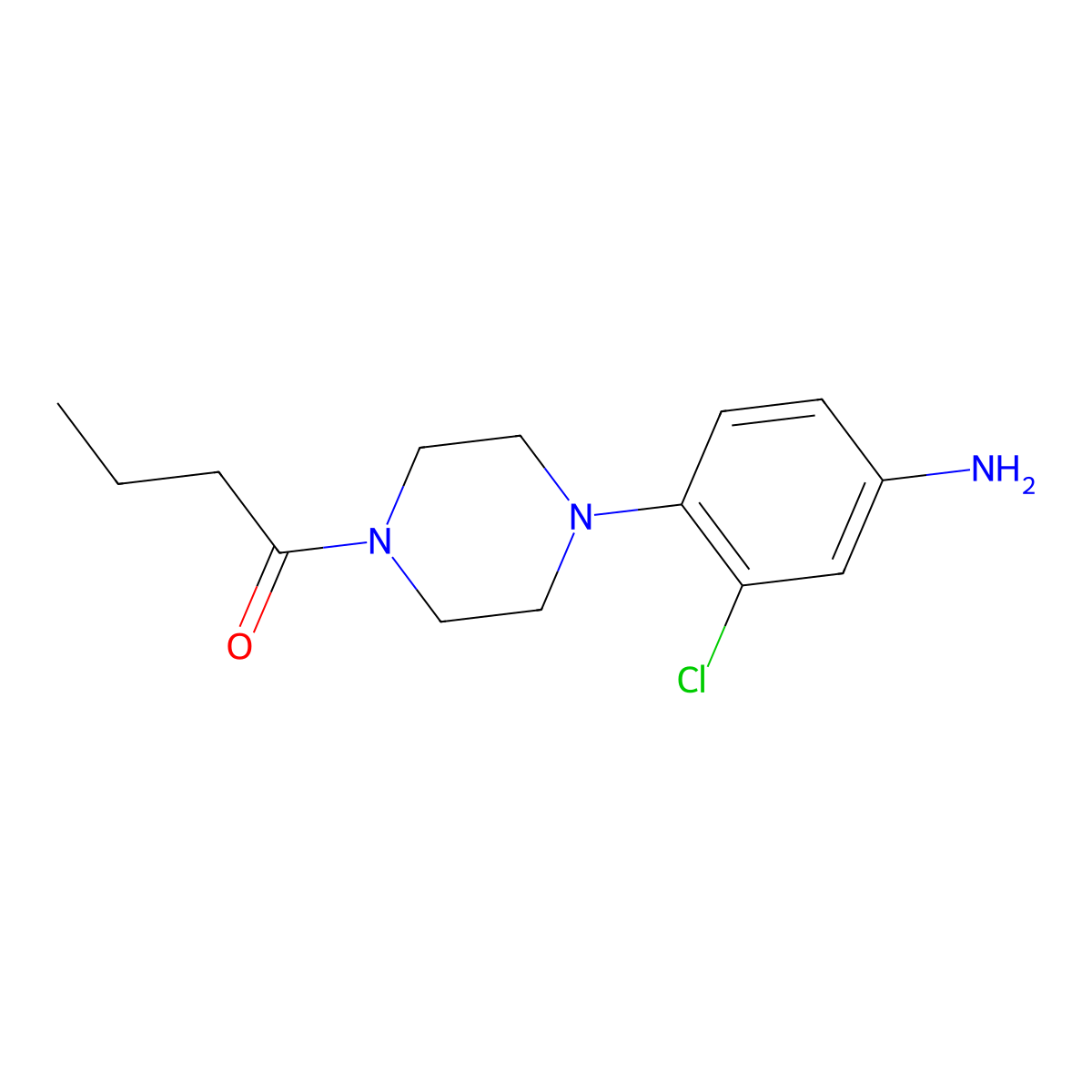 [4-(4-Butyrylpiperazin-1-yl)-3-chlorophenyl]amine molecular structure, CAS 694446-35-0