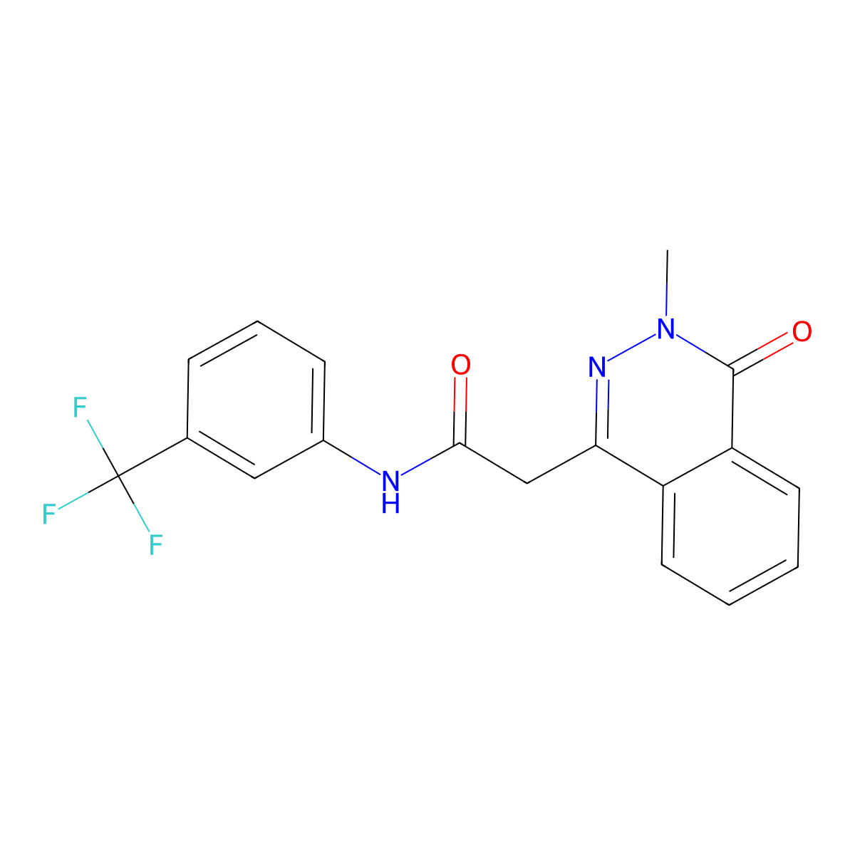 2-(3-methyl-4-oxo-3,4-dihydrophthalazin-1-yl)-N-[3-(trifluoromethyl)phenyl]acetamide molecular structure, CAS 694446-97-4