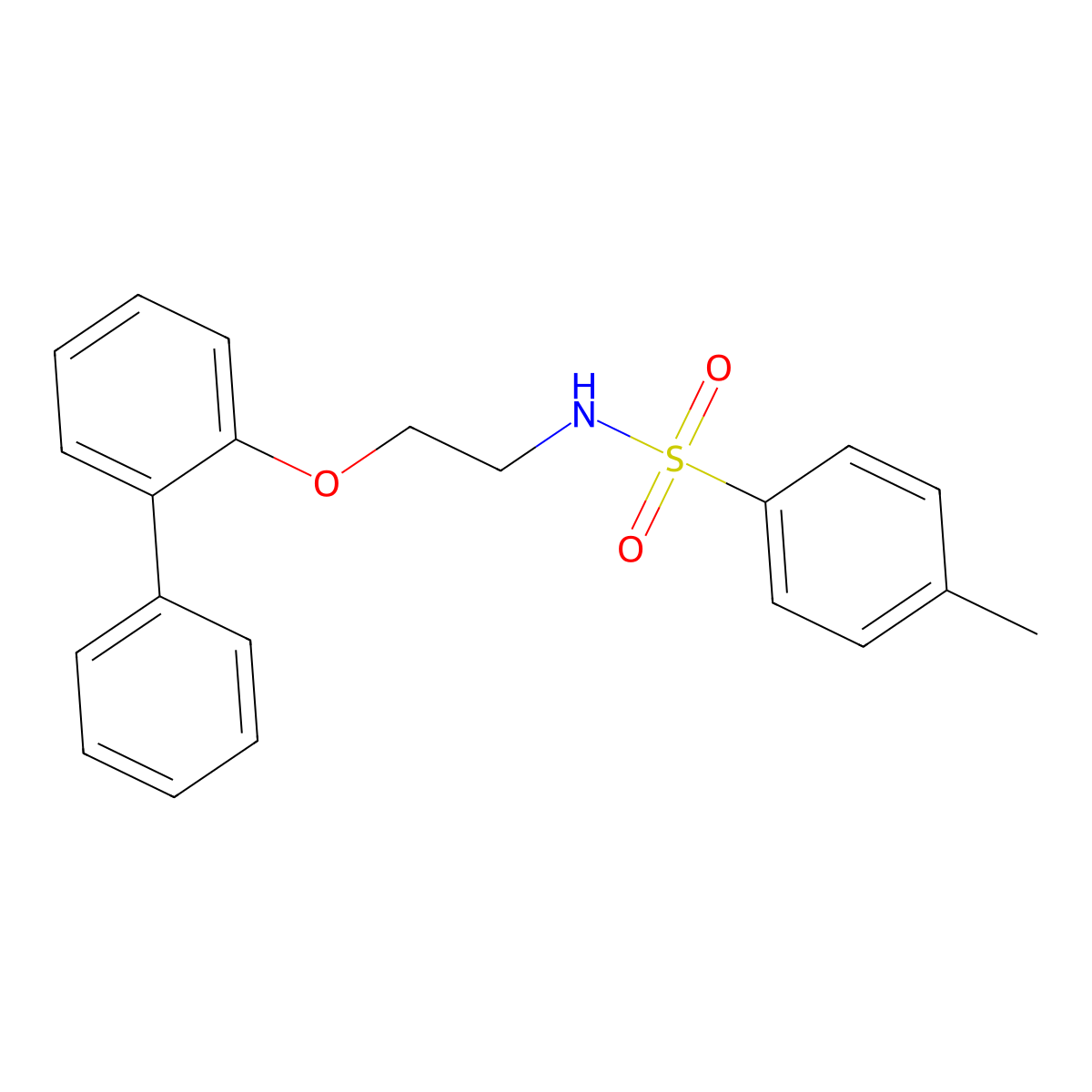 4-methyl-N-[2-(2-phenylphenoxy)ethyl]benzenesulfonamide molecular structure, CAS 694447-20-6