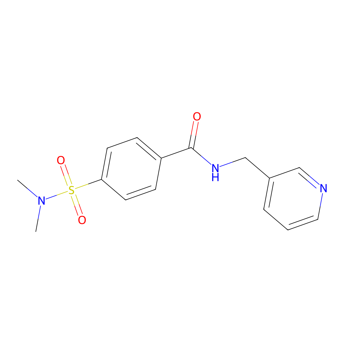 4-(dimethylsulfamoyl)-N-(pyridin-3-ylmethyl)benzamide molecular structure, CAS 694447-21-7