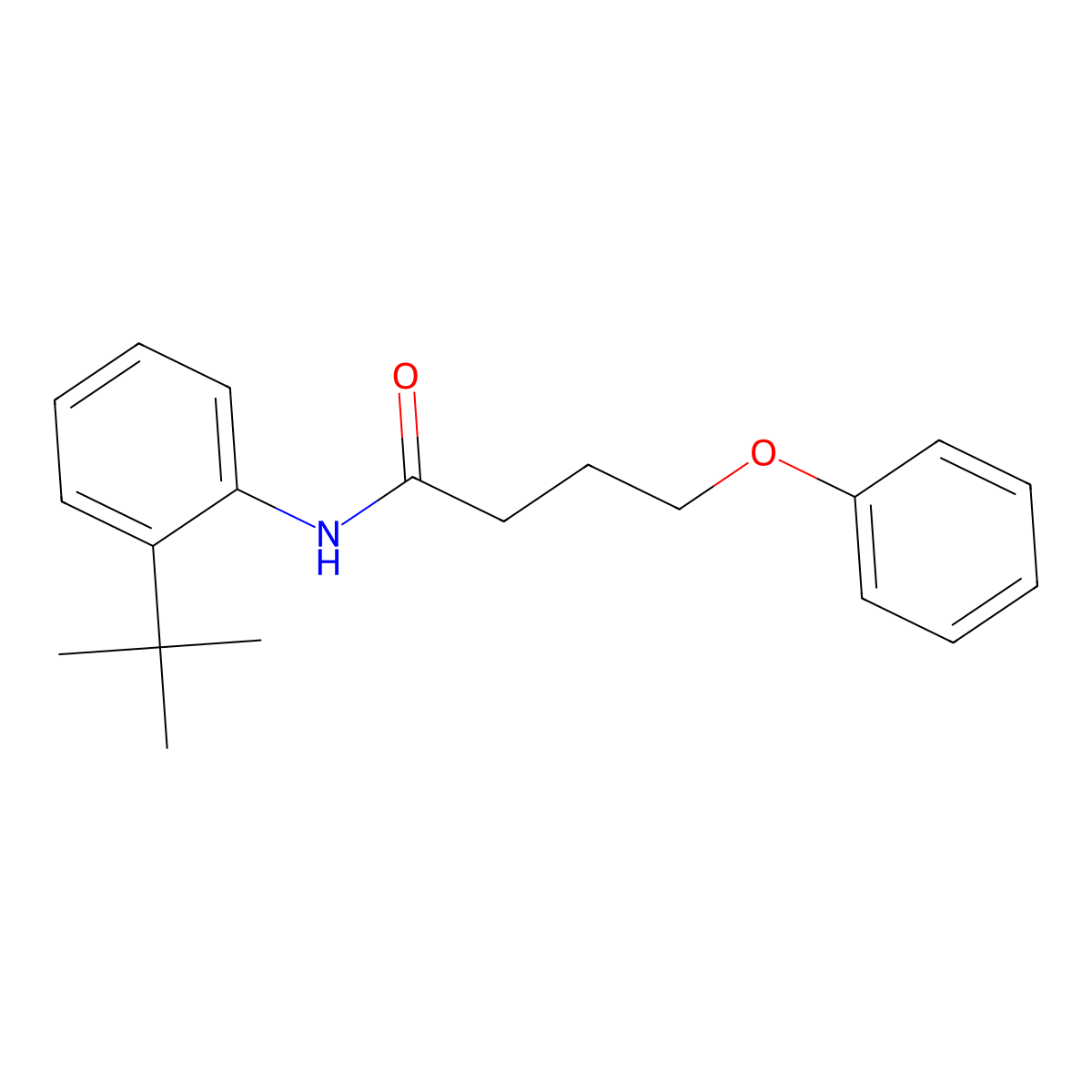 N-(2-tert-butylphenyl)-4-phenoxybutanamide molecular structure, CAS 694447-29-5
