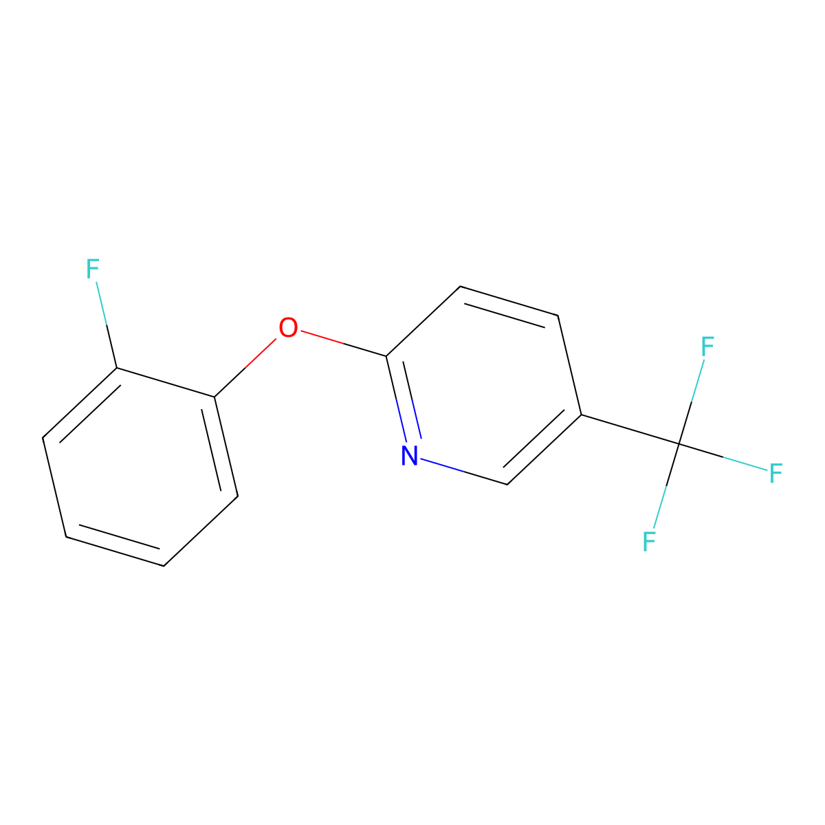 2-(2-Fluorophenoxy)-5-(trifluoromethyl)pyridine molecular structure, CAS 694447-35-3