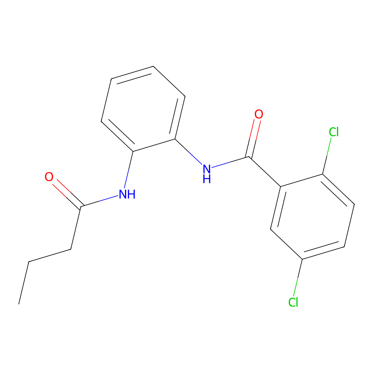 N-[2-(butanoylamino)phenyl]-2,5-dichlorobenzamide molecular structure, CAS 694447-71-7