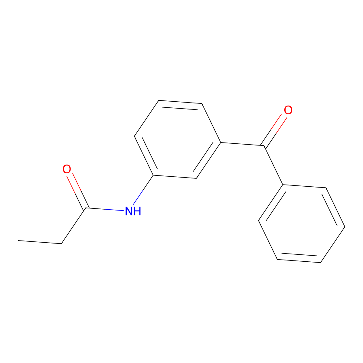 N-(3-benzoylphenyl)propanamide molecular structure, CAS 694447-94-4