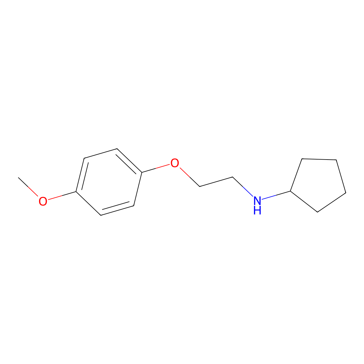 N-[2-(4-methoxyphenoxy)ethyl]cyclopentanamine molecular structure, CAS 694448-20-9