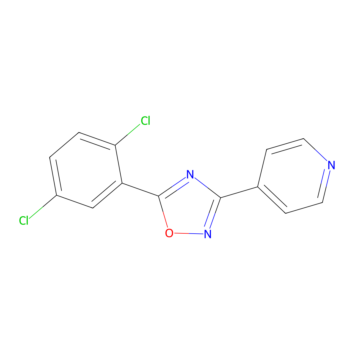 4-[5-(2,5-Dichlorophenyl)-1,2,4-oxadiazol-3-yl]pyridine molecular structure, CAS 694448-21-0