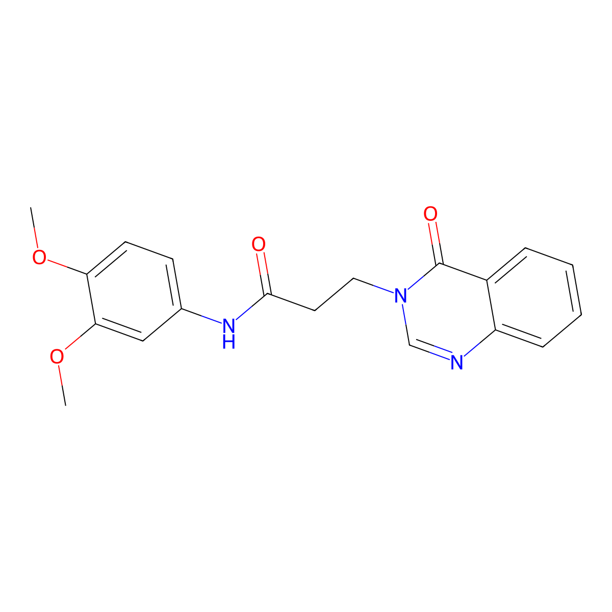 N-(3,4-dimethoxyphenyl)-3-(4-oxoquinazolin-3(4H)-yl)propanamide molecular structure, CAS 694448-41-4