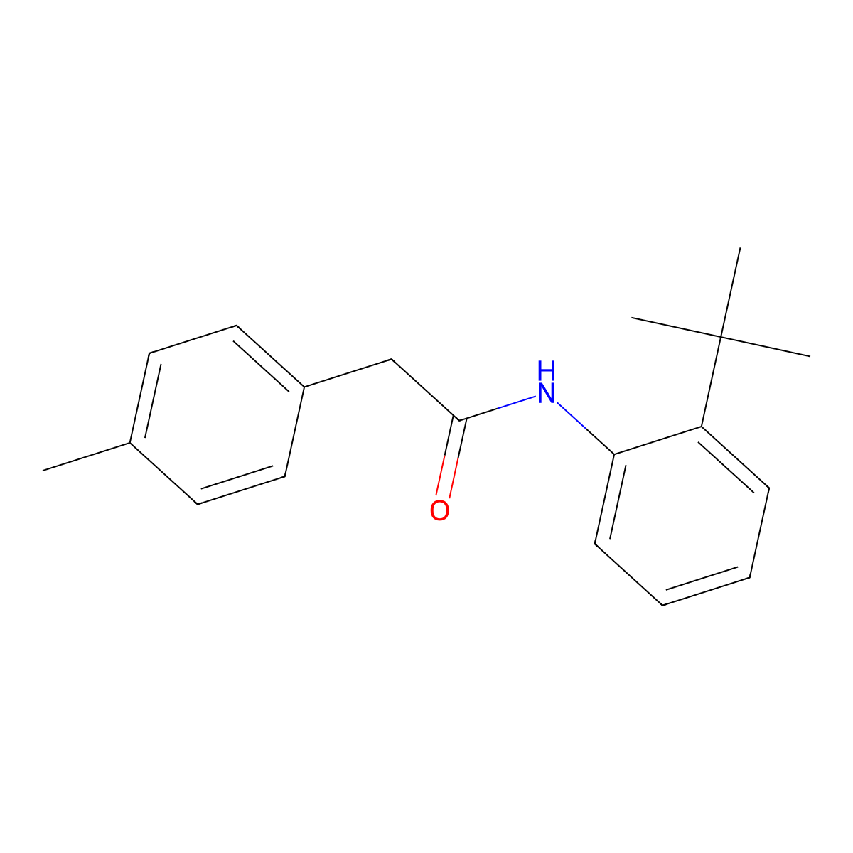 N-(2-tert-butylphenyl)-2-(4-methylphenyl)acetamide molecular structure, CAS 694448-71-0