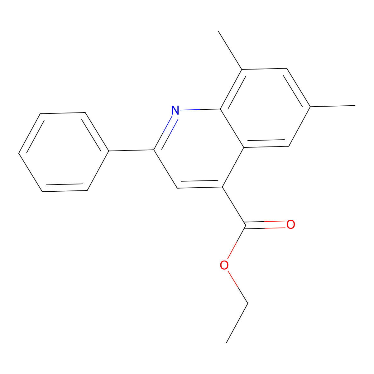 Ethyl 6,8-dimethyl-2-phenylquinoline-4-carboxylate molecular structure, CAS 694448-78-7
