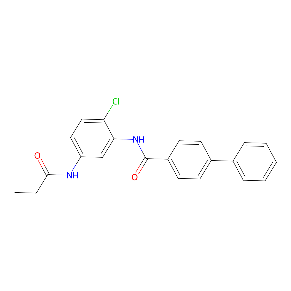 N-[2-chloro-5-(propanoylamino)phenyl]-4-phenylbenzamide molecular structure, CAS 694449-07-5