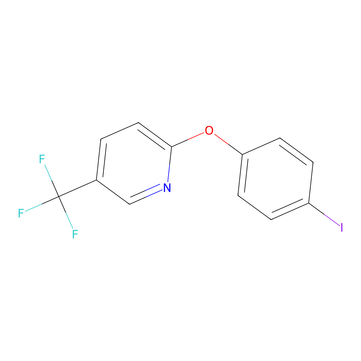 2-(4-Iodophenoxy)-5-(trifluoromethyl)pyridine molecular structure, CAS 694449-19-9