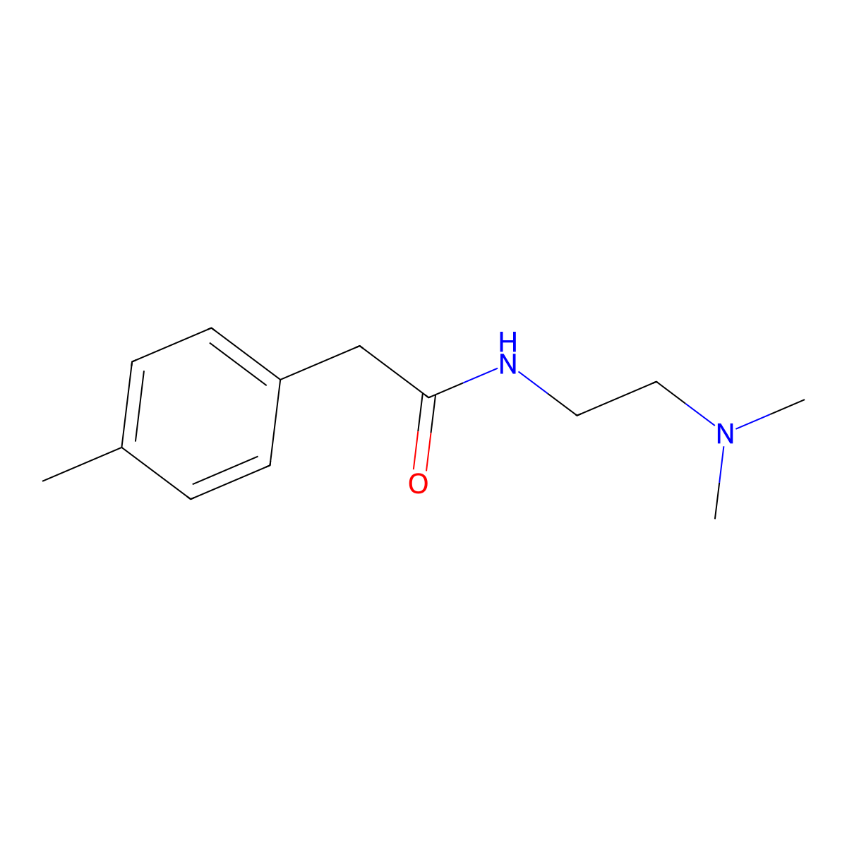 N-[2-(dimethylamino)ethyl]-2-(4-methylphenyl)acetamide molecular structure, CAS 694449-20-2