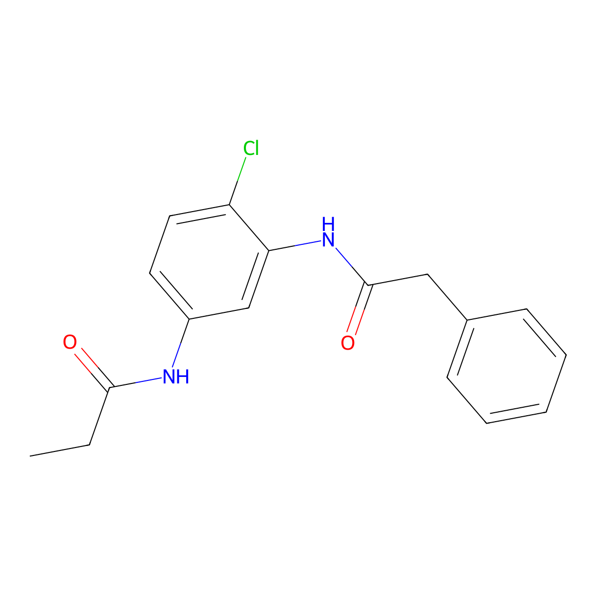 N-{4-chloro-3-[(phenylacetyl)amino]phenyl}propanamide molecular structure, CAS 694449-61-1