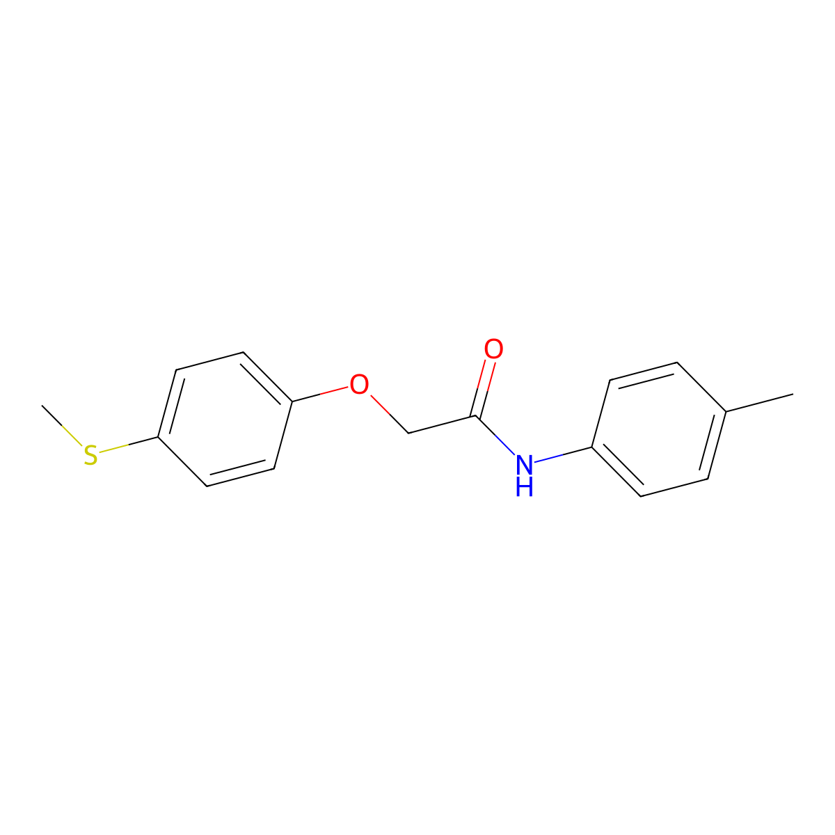 N-(4-methylphenyl)-2-(4-methylsulfanylphenoxy)acetamide molecular structure, CAS 694449-94-0