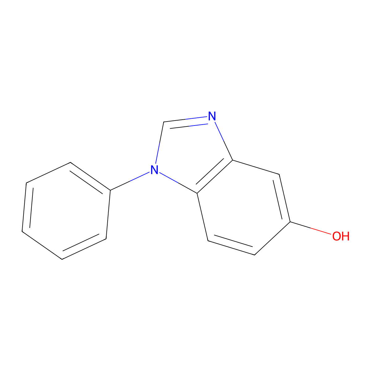 1-Phenyl-5-hydroxybenzimidazole molecular structure, CAS 69445-45-0