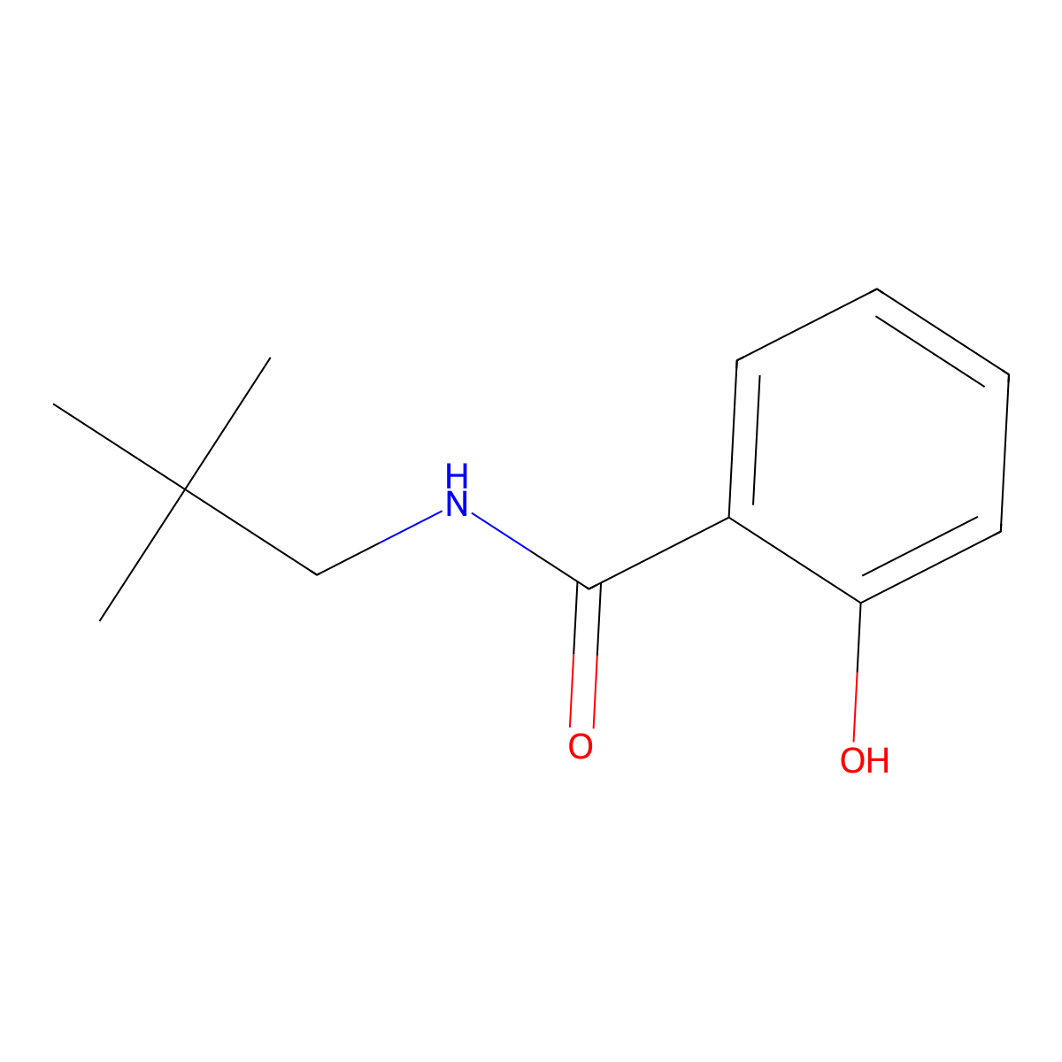 N-(2,2-dimethylpropyl)-2-hydroxybenzamide molecular structure, CAS 694450-22-1