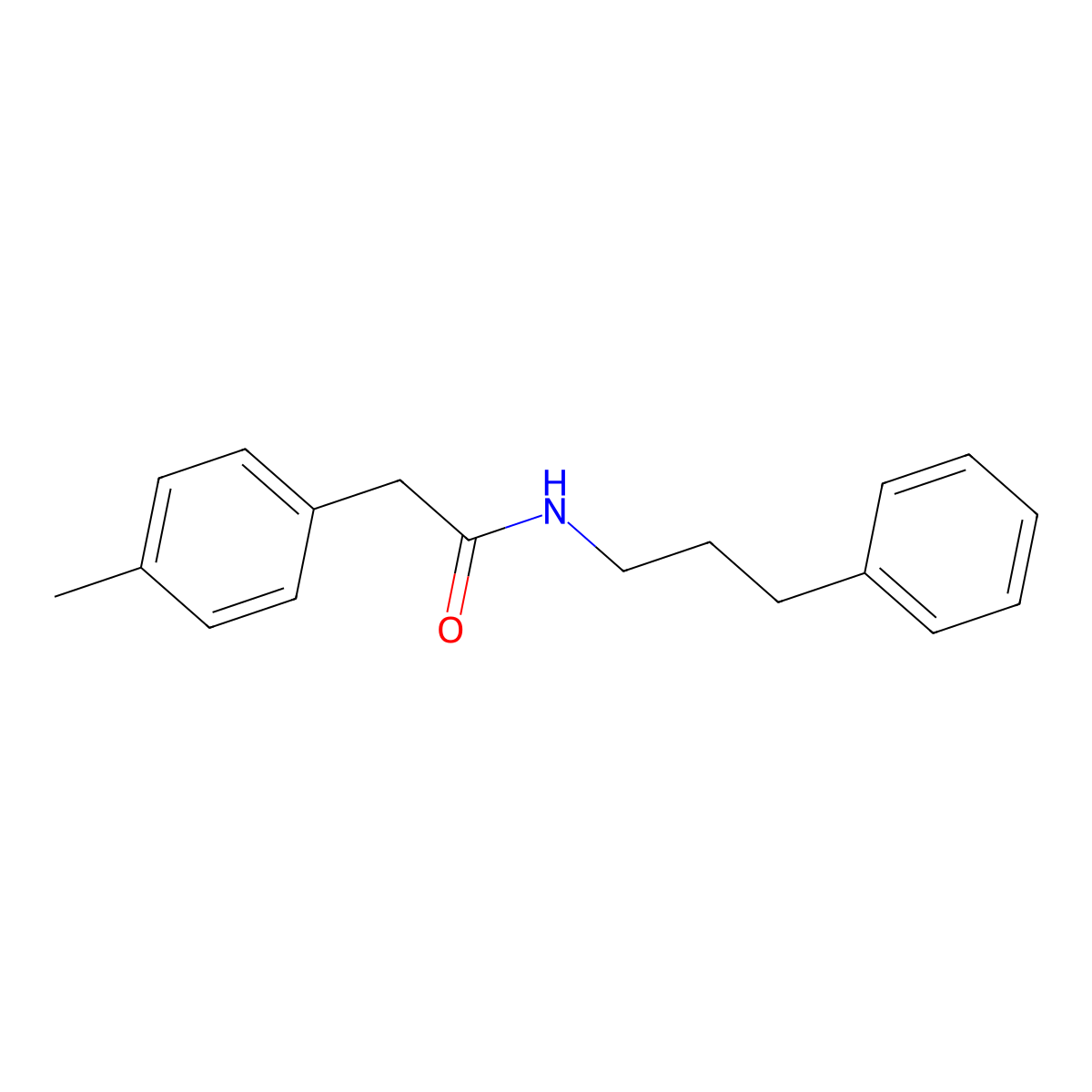 2-(4-methylphenyl)-N-(3-phenylpropyl)acetamide molecular structure, CAS 694451-22-4