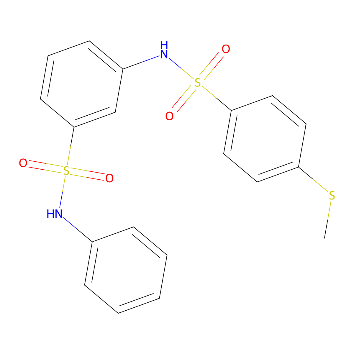 3-[(4-methylsulfanylphenyl)sulfonylamino]-N-phenylbenzenesulfonamide molecular structure, CAS 694451-36-0