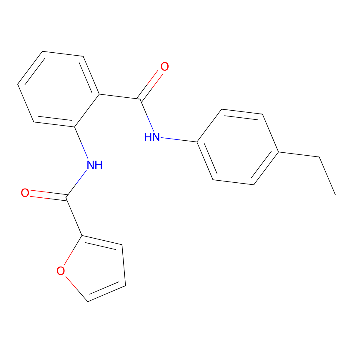 N-[2-[(4-ethylphenyl)carbamoyl]phenyl]furan-2-carboxamide molecular structure, CAS 694452-23-8