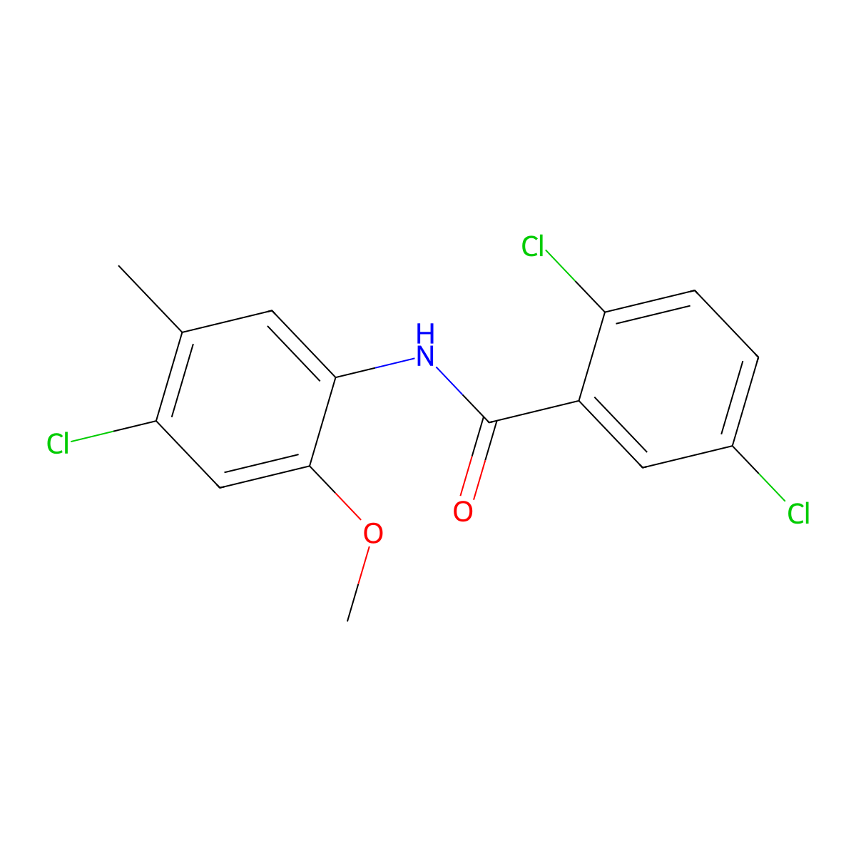 2,5-dichloro-N-(4-chloro-2-methoxy-5-methylphenyl)benzamide molecular structure, CAS 694452-29-4