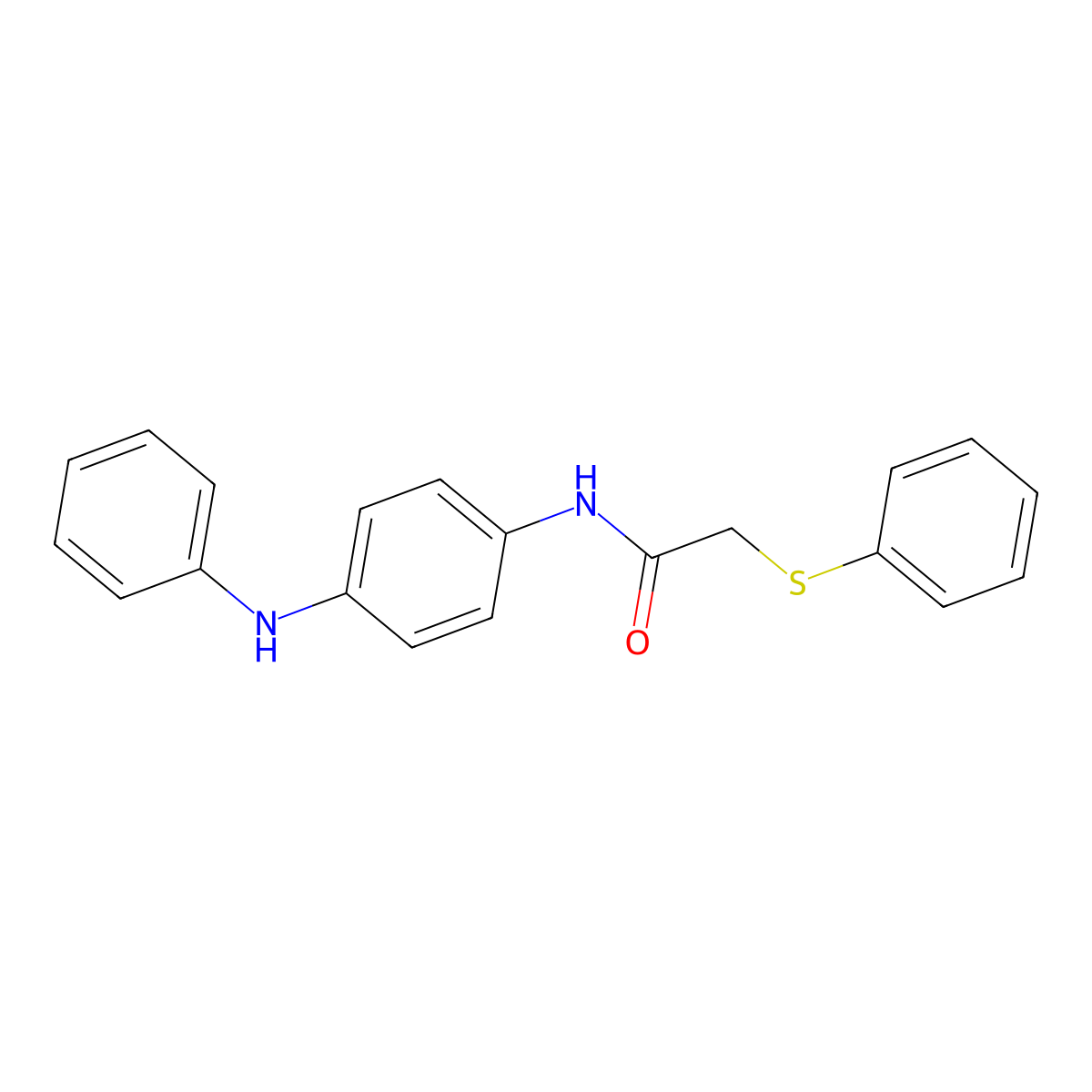 N-(4-anilinophenyl)-2-phenylsulfanylacetamide molecular structure, CAS 694452-60-3