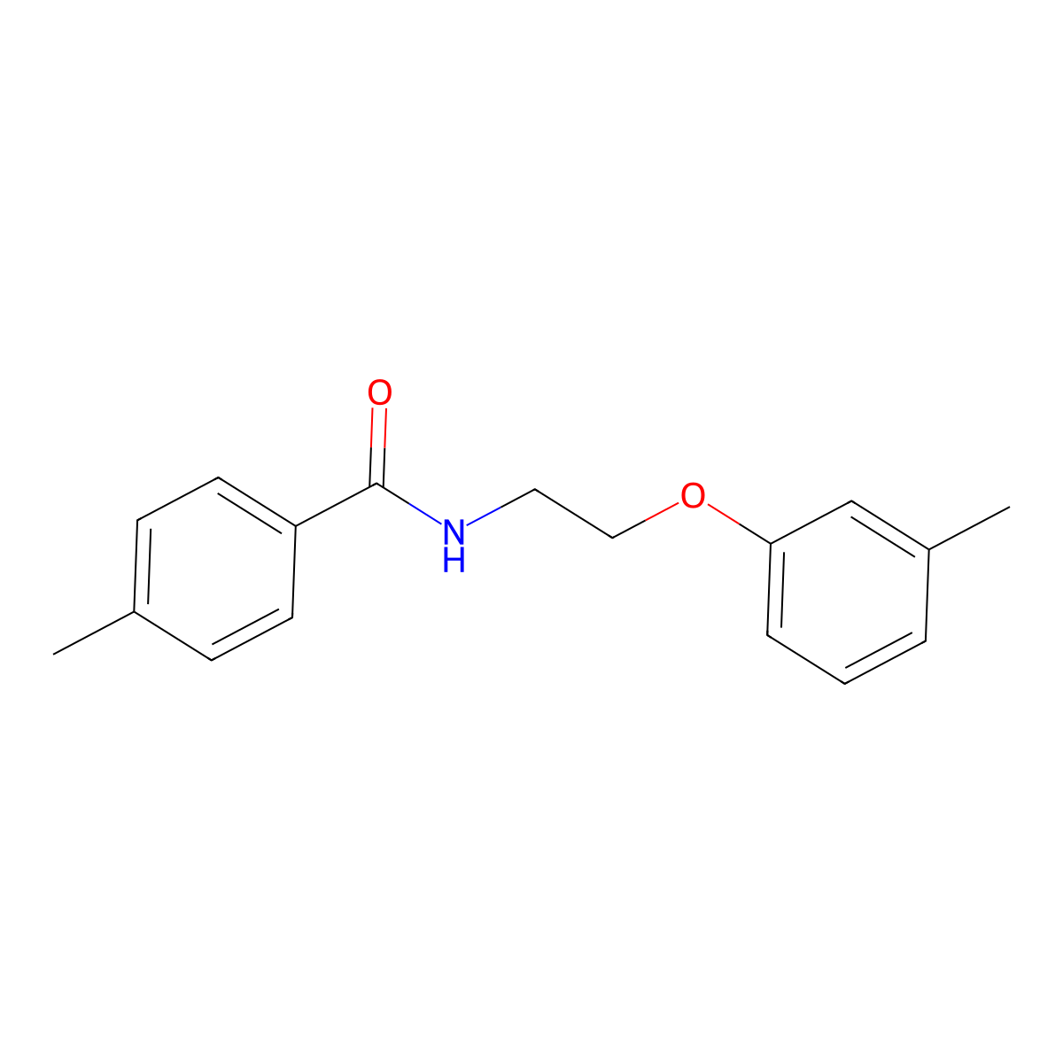 4-methyl-N-[2-(3-methylphenoxy)ethyl]benzamide molecular structure, CAS 694454-06-3