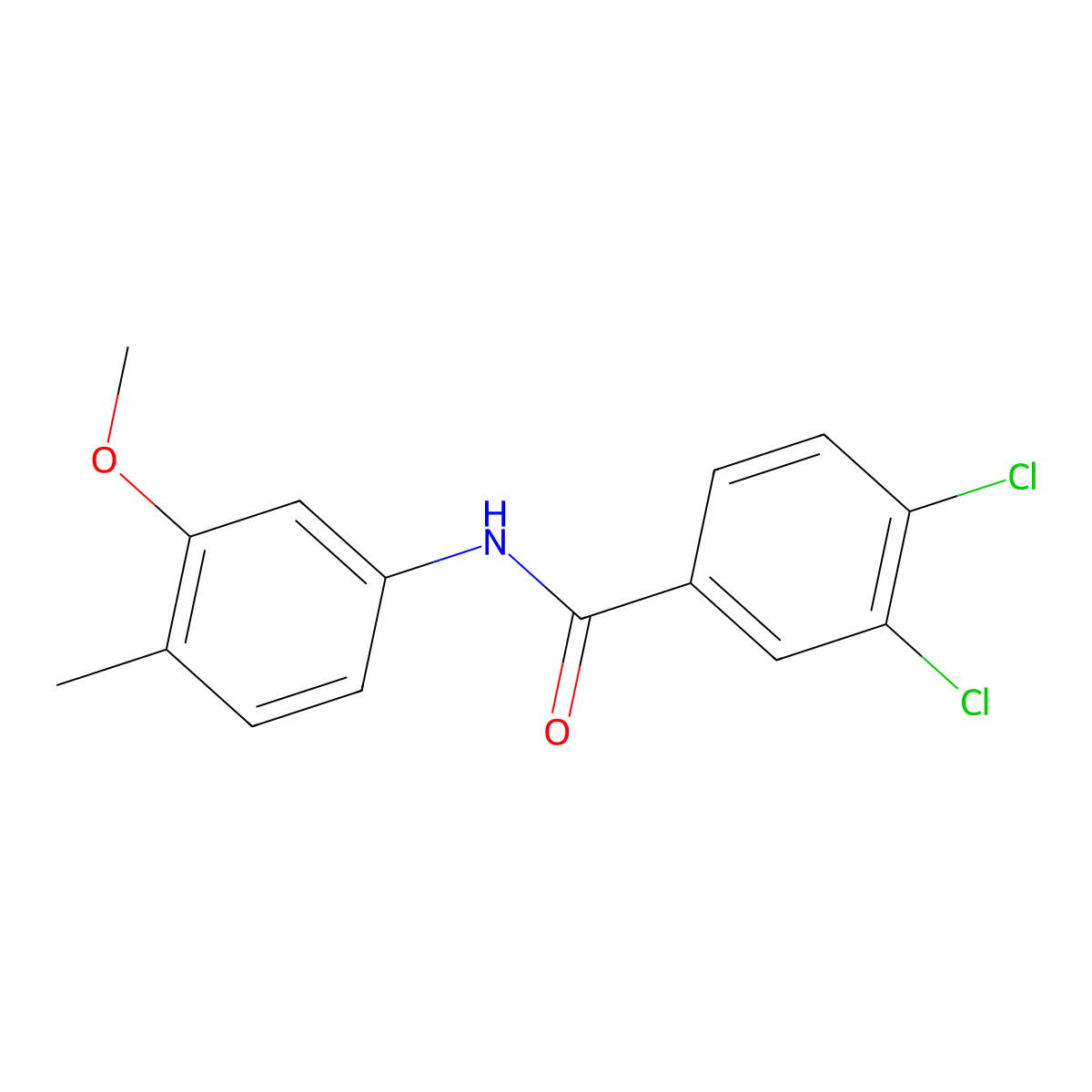 3,4-dichloro-N-(3-methoxy-4-methylphenyl)benzamide molecular structure, CAS 694454-74-5