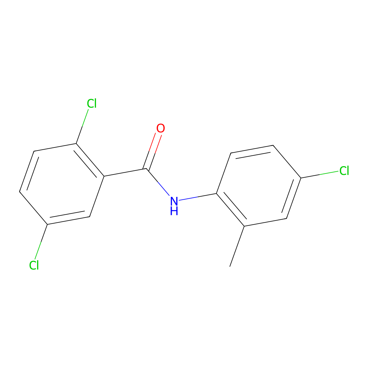 2,5-dichloro-N-(4-chloro-2-methylphenyl)benzamide molecular structure, CAS 694455-11-3