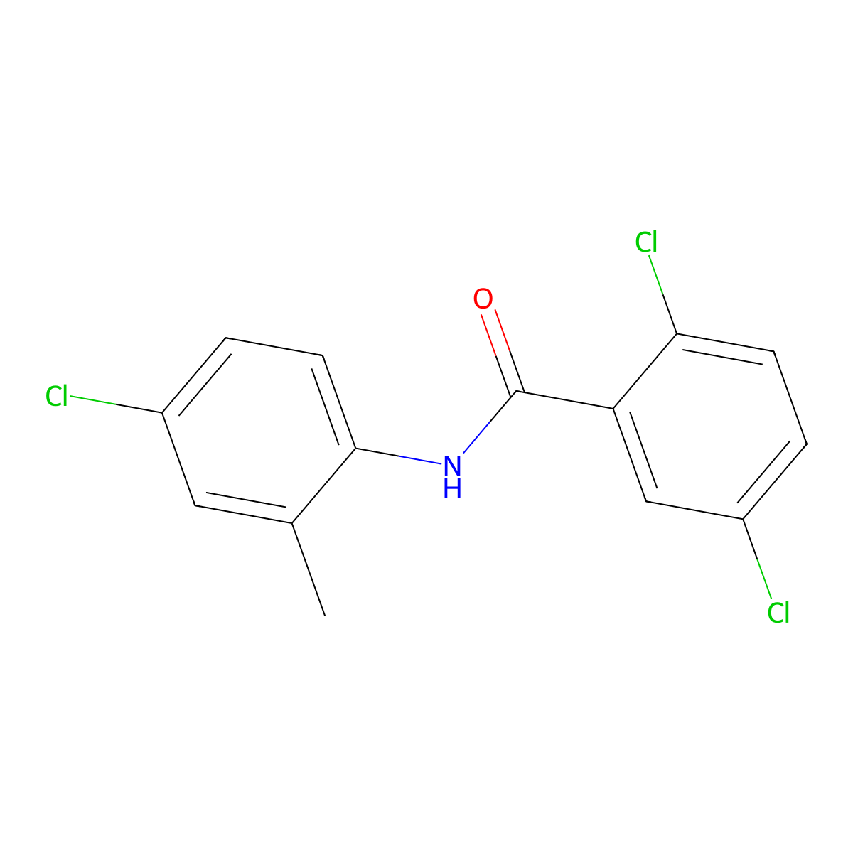2,5-dichloro-N-(4-chloro-2-methylphenyl)benzamide molecular structure, CAS 694455-11-3