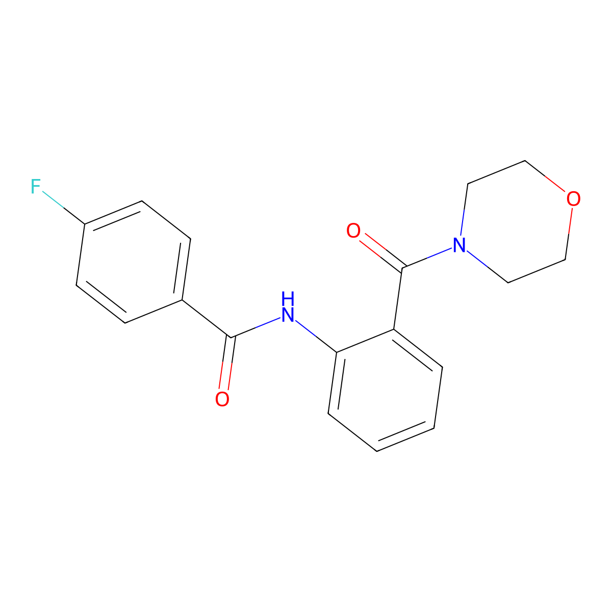 4-fluoro-N-[2-(morpholine-4-carbonyl)phenyl]benzamide molecular structure, CAS 694457-72-2