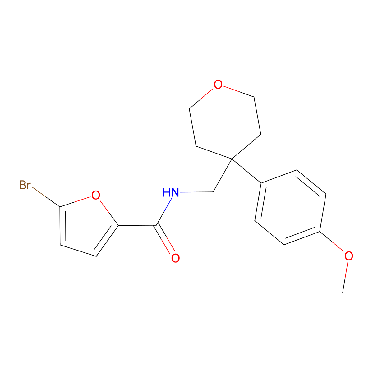 5-Bromo-N-{[4-(4-methoxyphenyl)oxan-4-YL]methyl}furan-2-carboxamide molecular structure, CAS 694457-84-6