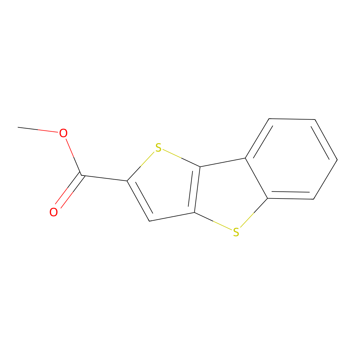 Methyl benzo[b]thieno[2,3-d]thiophene-2-carboxylate molecular structure, CAS 694458-11-2