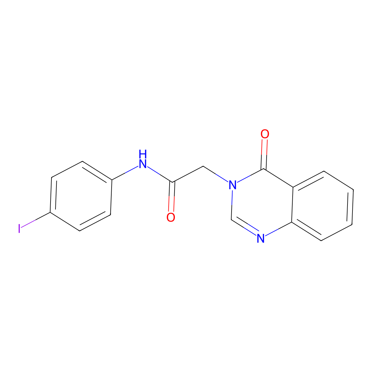 N-(4-iodophenyl)-2-(4-oxoquinazolin-3-yl)acetamide molecular structure, CAS 694460-25-8