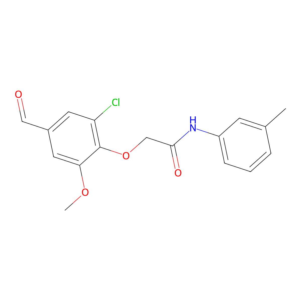 2-(2-chloro-4-formyl-6-methoxyphenoxy)-N-(3-methylphenyl)acetamide molecular structure, CAS 694460-45-2