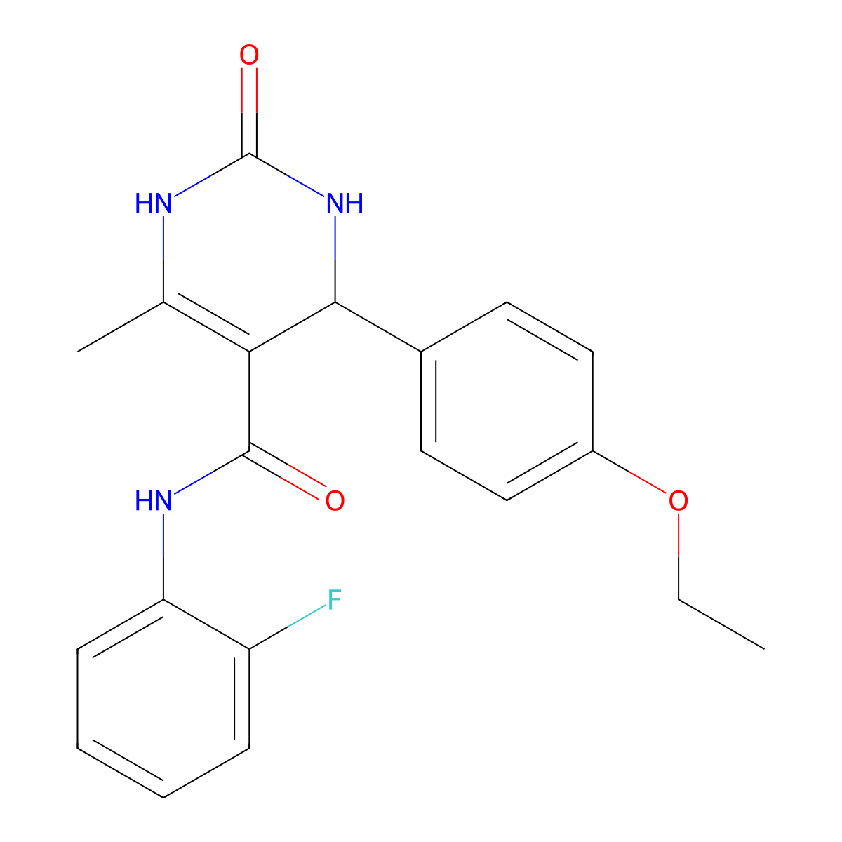 4-(4-ethoxyphenyl)-N-(2-fluorophenyl)-6-methyl-2-oxo-1,2,3,4-tetrahydropyrimidine-5-carboxamide molecular structure, CAS 694460-92-9