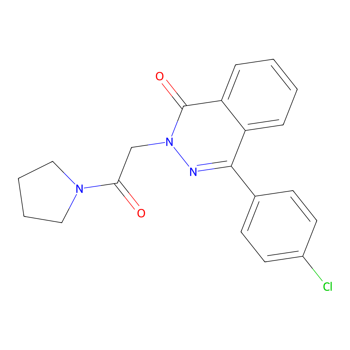 4-(4-Chlorophenyl)-2-(2-oxo-2-pyrrolidin-1-ylethyl)phthalazin-1-one molecular structure, CAS 694460-93-0