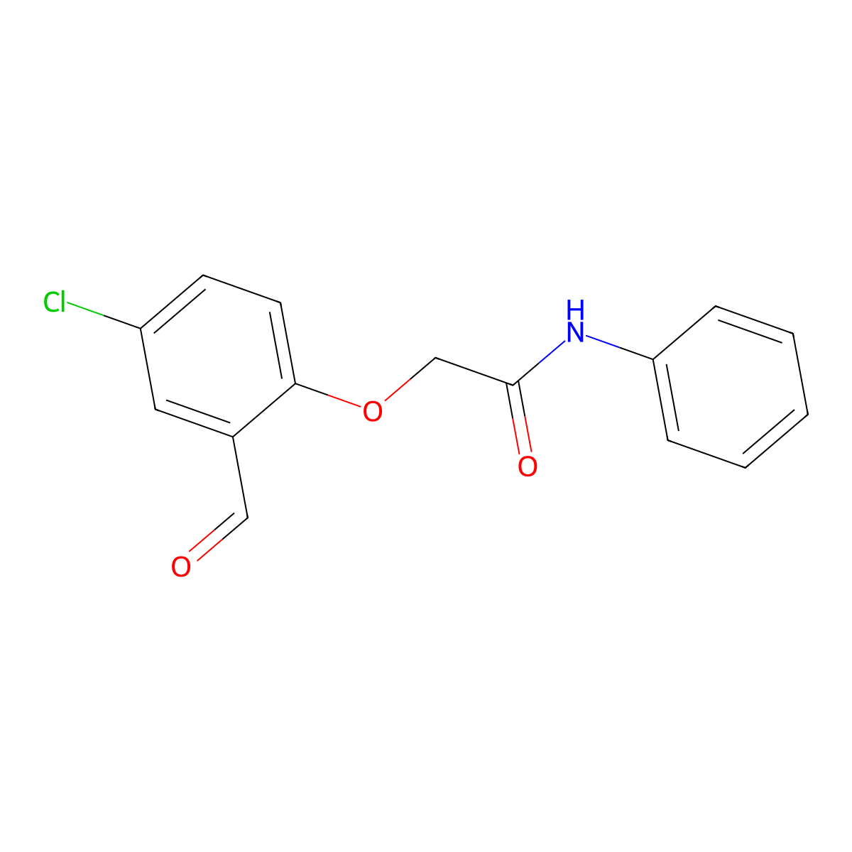 2-(4-chloro-2-formylphenoxy)-N-phenylacetamide molecular structure, CAS 694461-25-1
