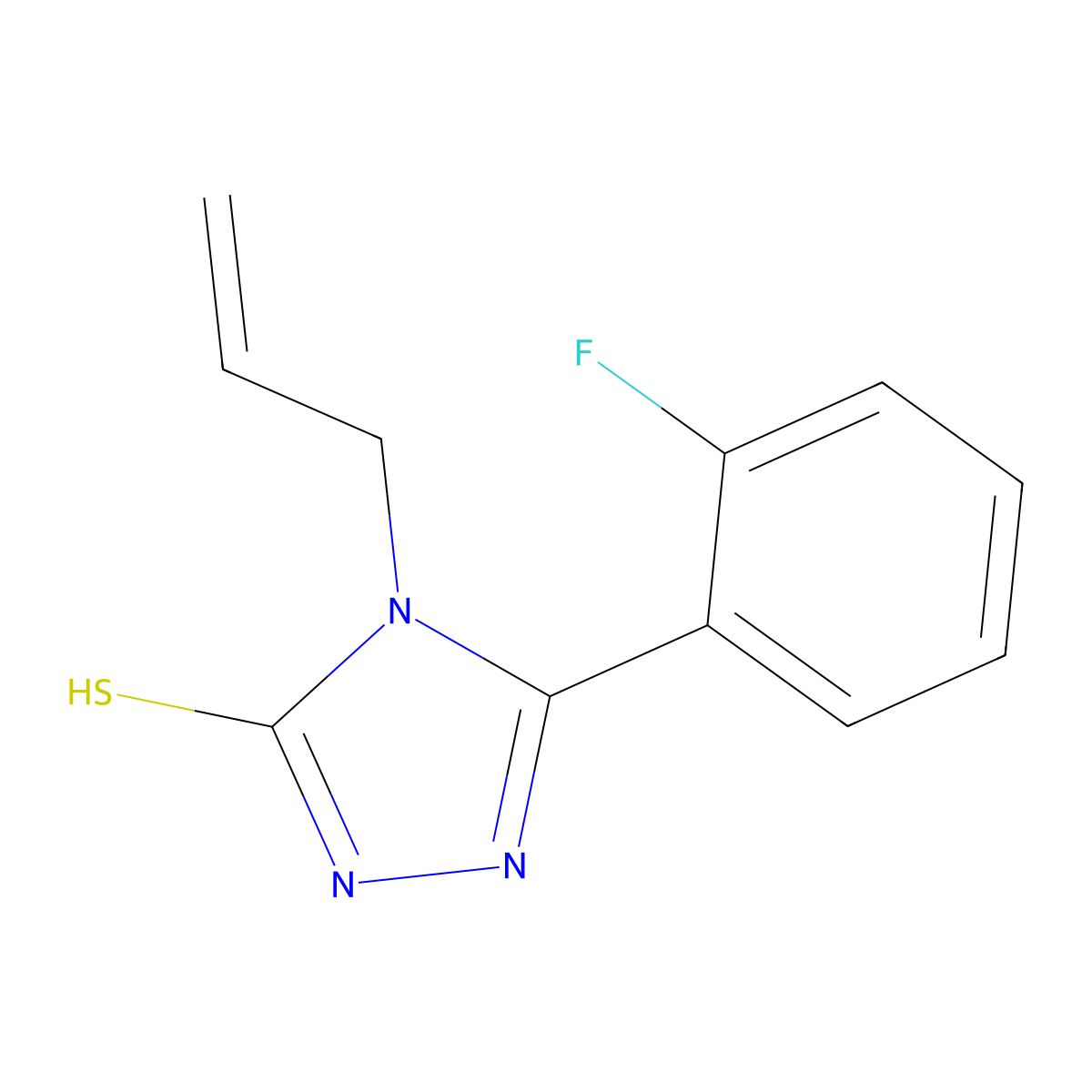 5-(2-fluorophenyl)-4-(prop-2-en-1-yl)-4H-1,2,4-triazole-3-thiol molecular structure, CAS 694461-61-5