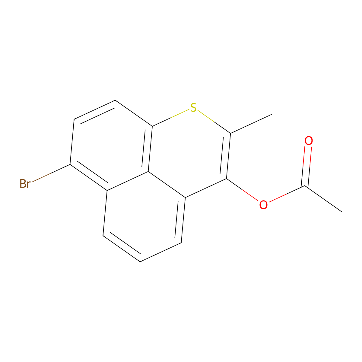 7-Bromo-2-methylbenzo[de]thiochromen-3-yl acetate molecular structure, CAS 694461-66-0