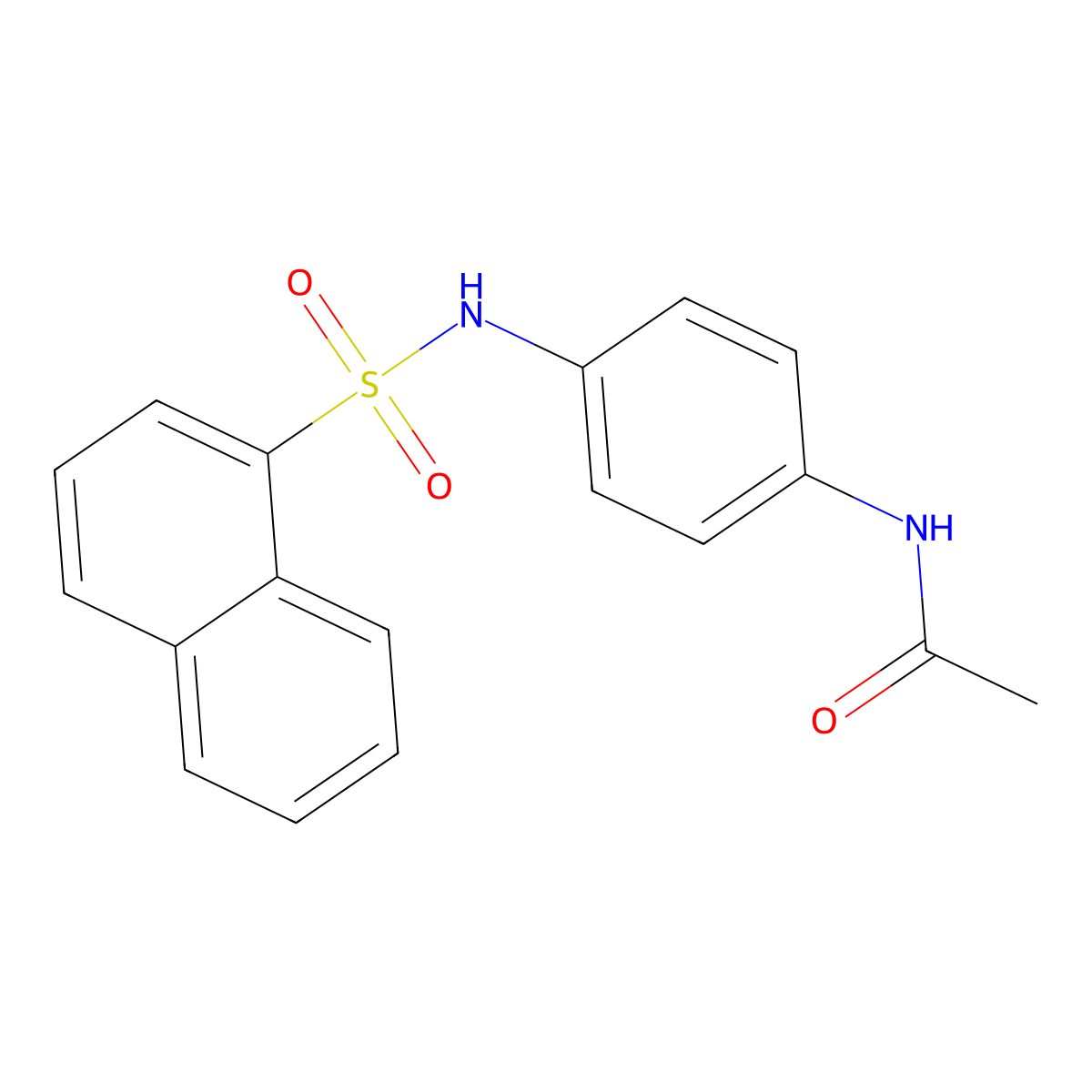 N-{4-[(1-naphthylsulfonyl)amino]phenyl}acetamide molecular structure, CAS 694462-18-5