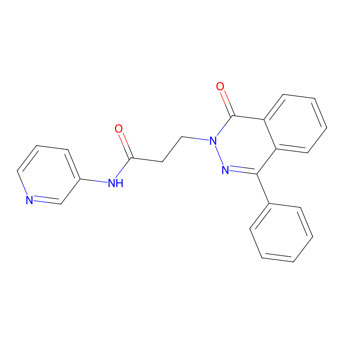 3-(1-oxo-4-phenylphthalazin-2-yl)-N-pyridin-3-ylpropanamide molecular structure, CAS 694462-39-0